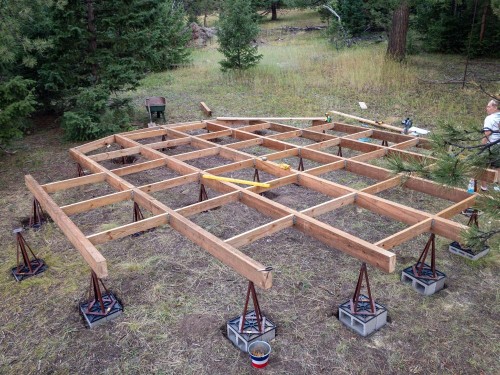 Yurt foundation for 27 foot Colorado Yurt