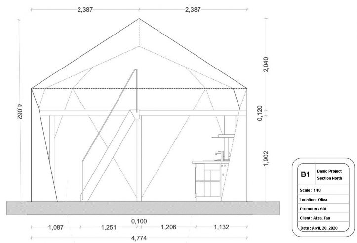 Garden tent insulated dome home 14 + 12 m2 for any land