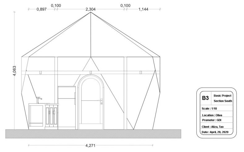 Garden tent insulated dome home 14 + 12 m2 for any land