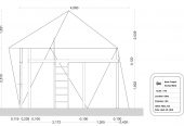 Garden tent insulated dome home 14 + 12 m2 for any land