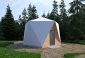 Garden tent insulated dome home 14 + 12 m2 for any land