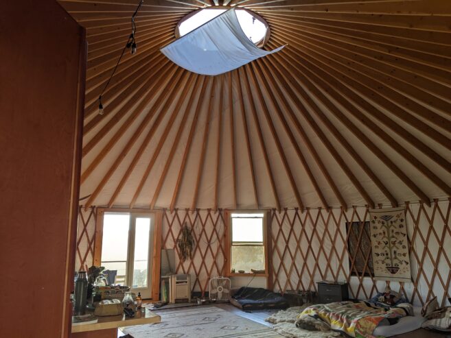 30′ Yurt on goat ranch in town of Bodega