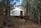 Custom Made 17ft. Yurt, Poplar/Douglas Fir, With Platform and Wood Stove – minimally used