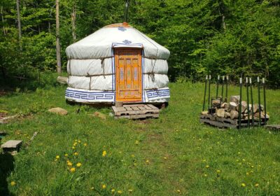 Groovy Yurts 12′, Platform, Wood Stove